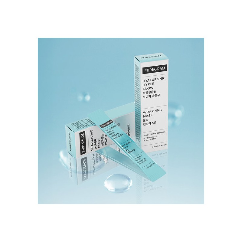 Puregram Water Glow Elasticity Wrapping Mask Pack 4ml (4 Packs)