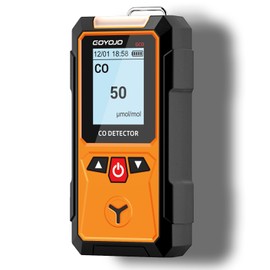 GOYOJO Carbon Monoxide Detector, High-Accuracy Portable CO Detector 0-2000 ppm for Safe Home, Garage, Workplace, Travel, Camping, RV, Campervan Reliable Audible and Visual Alarms, Long-Lasting Battery