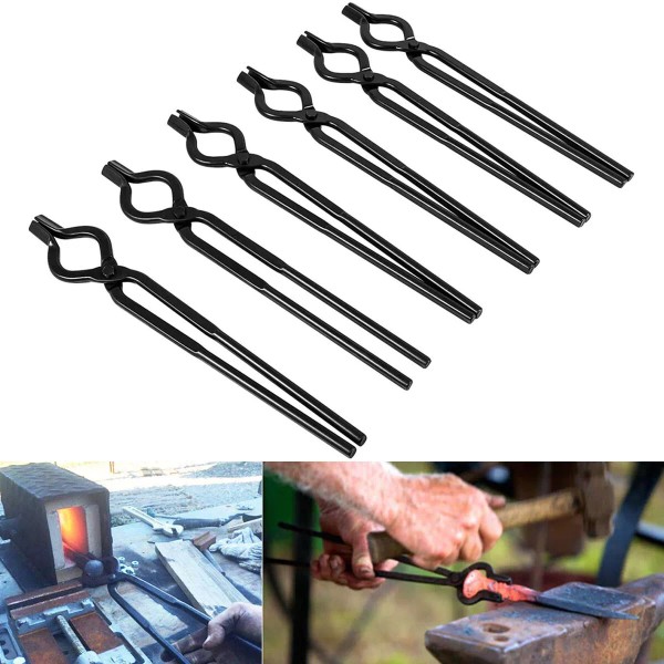 Unbranded/Generic Knife Making Tongs Set Blacksmith Forge Anvil Vise Blade