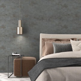 EaseStick Rusty Grey Concrete Wallpaper Peel and Stick Faux Concrete Contact Paper 15.7"x472" Waterproof Matte Grey Wallpaper for Bedroom Removable Thick Industrial Cement Wall Paper for Bathroom Wall