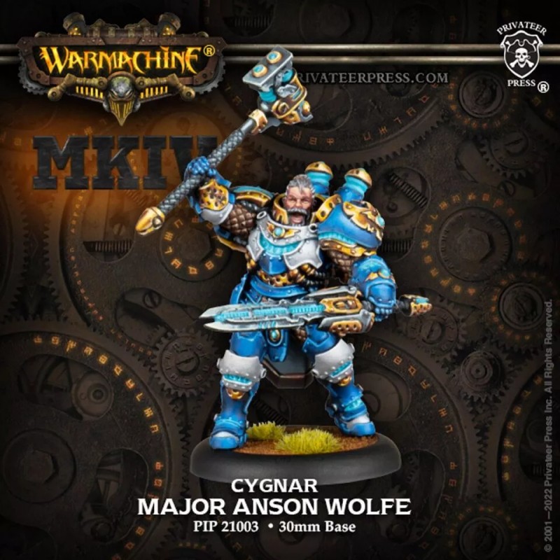 Privateer Press Major Anson Wolfe Cygnar Warcaster PIP21003 Warmachine MKIV