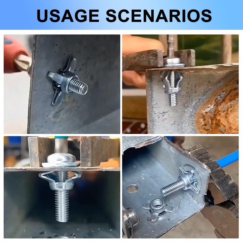 Heavy Duty Hollow Wall Anchor Jack Nuts, Zinc Plated Steel,