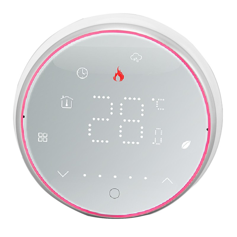 Smart Thermostat 1 Week Programmable LED Display Recessed Round Digital