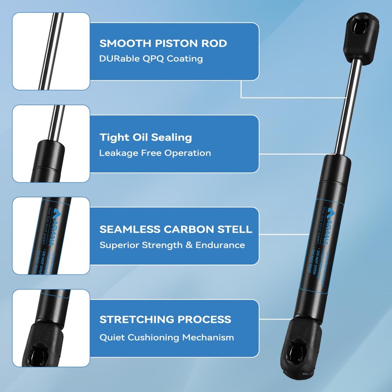 ARANA 10" 35Lb Gas Struts Spring Shocks 10 inch lift