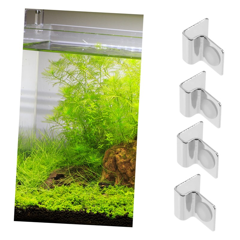 BUGUUYO 4Pcs Fish Tank Cover Brackets Durable Glass Lid Clips