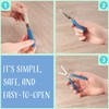 Mini Pen Portable Travel Safety Scissors - Light Blue -