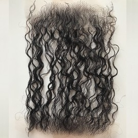 JZhair HD Swiss Lace Baby Hair Edge Stripes Real Human Hair Curly Baby Hair More Natural for Women Reusable Swiss Lace Hairline Baby Hair Curly Natural Color 4Pcs