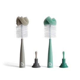 Munchkin Sponge Bottle Brush, Grey/Sage, 2 Count (Pack of 1)