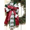 Handmade 10 " WHIMSICAL TREES BOW WIRED RIBBON for DOOR