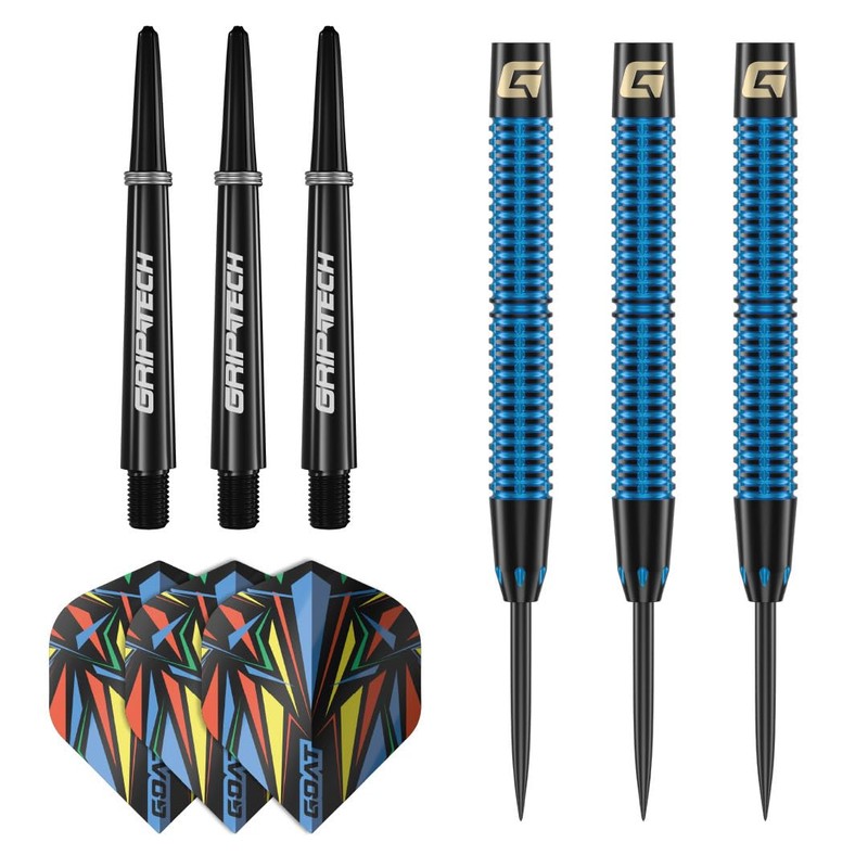 GOAT - Athlete Blue Brass Steeldarts 12 Gram, Incl. 3