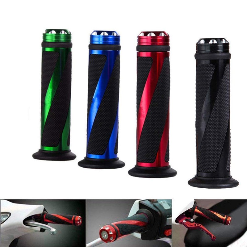LERTREE 7/8" Aluminum Rubber Gel Hand Grips for Motorcycle Sports