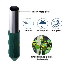 NANOPRETTY 8 FT Garden Stakes for Outdoor Plant Support, 0.78 inch Diameter Plant Stake Sticks Metal Poles for Pole Beans Cucumber Tree Climbing Plants Gardening Supplies 10 Pack