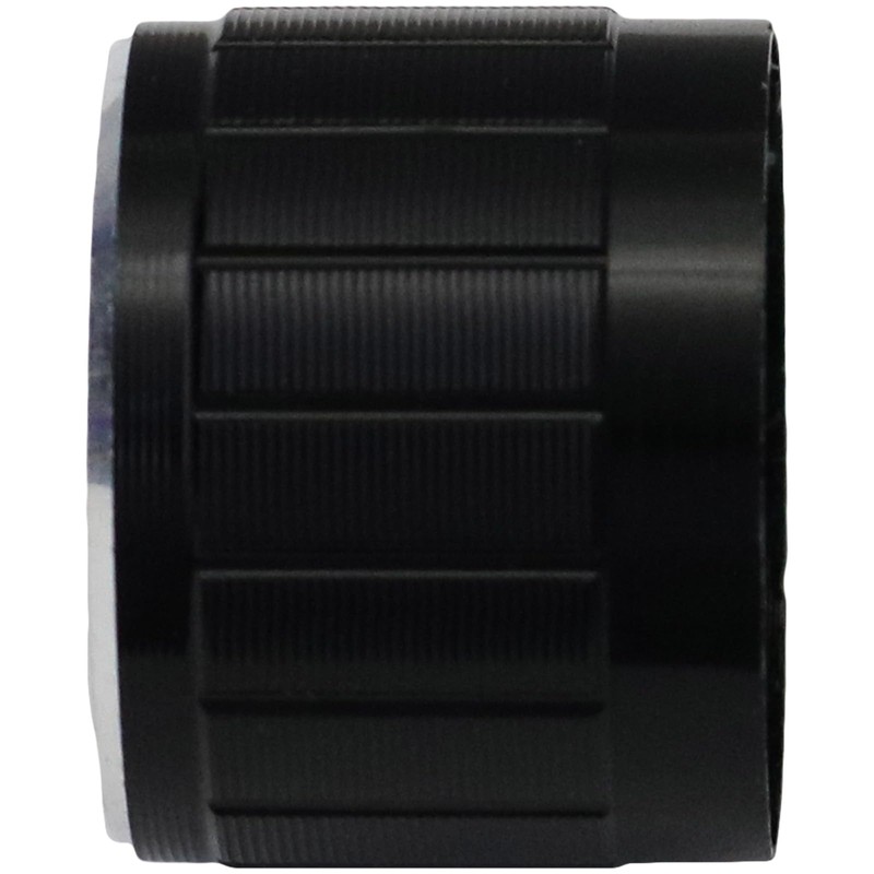 6mm Splined Hole Black Aluminium Amplifier/HiFi Control Knob Pack of