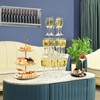 Laumffon Champagne Tower, Circle Acrylic Champagne Display Rack Stand with