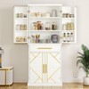 DWVO Kitchen Pantry Cabinet, 72'' Tall Freestanding Buffet Cupboard Kitchen