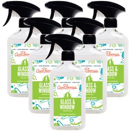 Aunt Fannie’s Glass & Window Cleaning Vinegar Wash, Natural Streak-Free Glass Cleaner, 16.9 Oz (6 Pack)