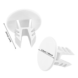 DoubleFill 20 Pieces Closet Rod End Caps Plastic Closet Hang Bar Endcaps Closet Rod Sealing Plug Caps Closet Rod Brackets Endcaps Closet System Parts Closet Accessories