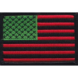 Unbranded Rasta USA-African Flag (RBG) Embroidered Patches 3"x2" iron-on
