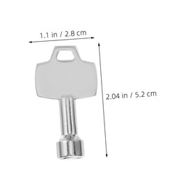 LABRIMP 4pcs Trash Can Key Triangle Key Spanner Key Metal Silver