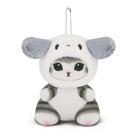 CNAANA Limited Edition Shark Cat Plush Keychain – Mini Bag Charm for Backpack & Purse, Gift for Shark Cat Fans (Gray)