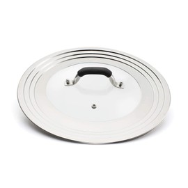 HOMVIDA 15 inch Large Universal Lid for 11-15" Pans Pots, Stainless Steel Pan Lid Cover for 11 12 13 14 15 In Cast Iron Skillets Frying Pans Woks