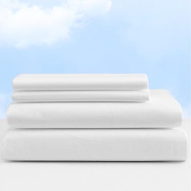 Disposable Sheets for Travel Queen Size, Disposable Bedding Sheet Set with 1 Fat Sheet, 1 Duvet Cover & 2 Pillowcases, Thick & Soft, Portable for Hotel Guest Bed SPA Business Trip Camping