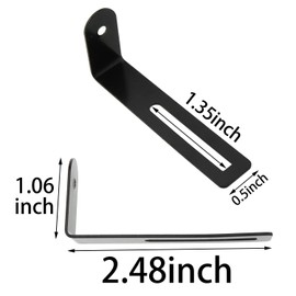 MEETOOT 2pcs Metal Mounting Bracket Support with Screws and Nuts, Black L Pickguard Bracket for Epiphone Les Paul Guitar