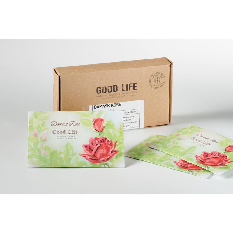 Good Life Damask Rose Scented Sachets | 12 Bags