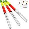 QualyQualy Fishing Floats, Weighted Catfish Pole Floats, High Visibility Wood