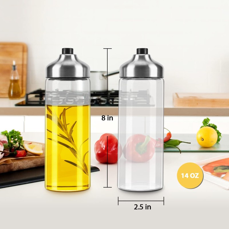 Aelga Olive Oil Dispenser Bottle - Glass Oil Dispenser -