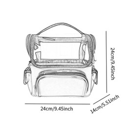 MagiDeal Travel Cosmetic Bag Clear Makeup Brush Holder,Makeup Artist Must Haves,Makeup Bag,Make up Organizer for Makeup Artist Women, pink