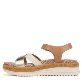 Vionic Women's Mar Sandal, Camel Gold Leather, 7