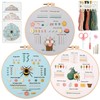 Myfelicity 3 Embroidery kit for Beginners, Embroidery Starter Kits to