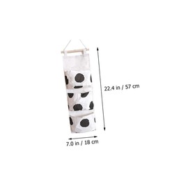 iplusmile 1pc Cloth Storage Pouch Wall Mounted Sundries Holder for Items for Phone Remote Space Saving Organizer for Bedroom Living Room White