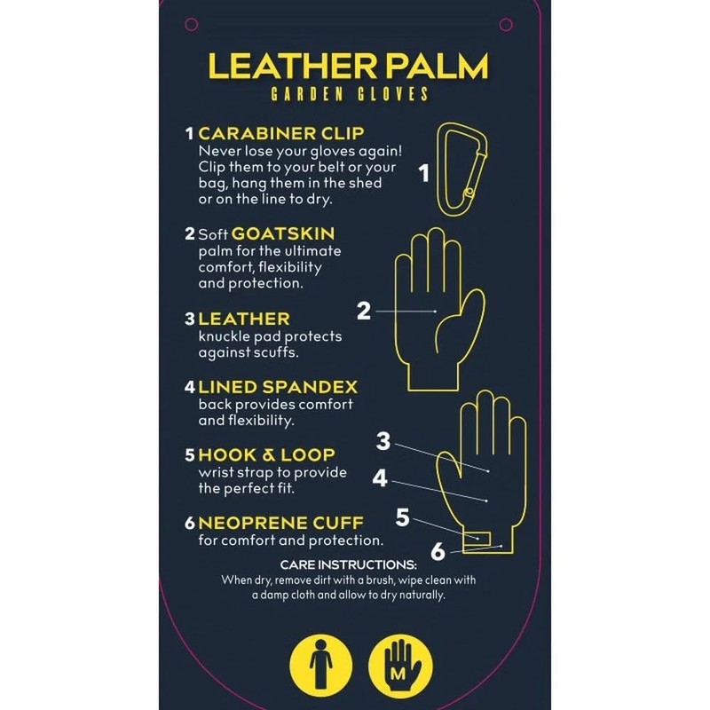 Treadstone ClipGlove Leather Palm Gloves - Mens - Large (TGGL046)