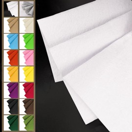 White Felt Fabric 36" x 36" (1 Square Yard), Stiff 1.2mm Thick Felt Square for Crafts Sewing DIY Art Project Liner Decorations