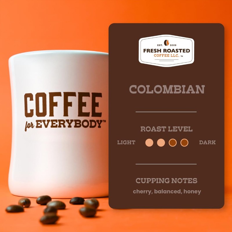 Fresh Roasted Coffee,100% Colombian, 2 lb (32 oz), Medium Roast,