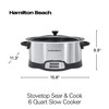 Hamilton Beach 33662 Programmable Slow Cooker with 6 Quart Stovetop-Safe
