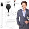 Fushing 10 Pcs Retractable ID Card Holder Key Ring Badge