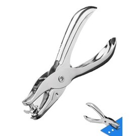 BNREOZA 1 x Single Hole Punch, 6 mm Round Hole Pliers, Metal Hole Punch, 8 Pages, Paper, Photo, Greeting Cards, Cards in a Punch