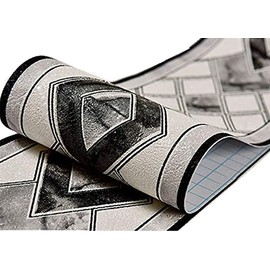 Mesoar Simple Geometric Wallpaper Border Wall Peel Stick Molding Border Home Ceiling Sticker for Bathroom Living Room Kitchen Wall 10cm by 16.4ft