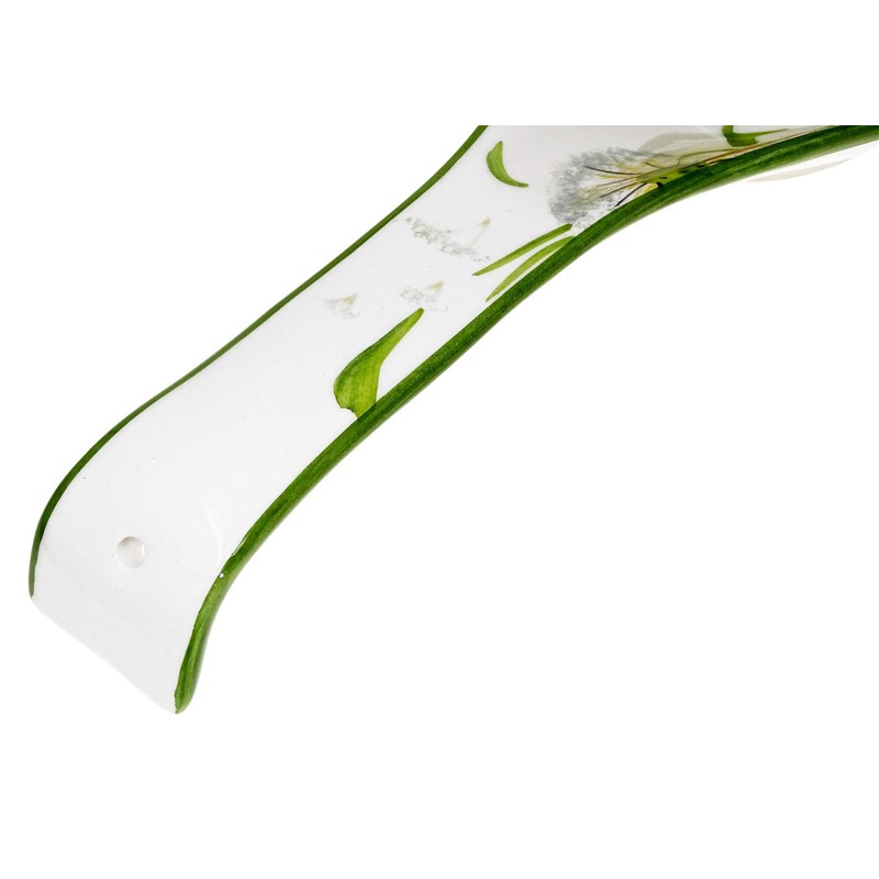 Lashuma Handmade Spoon Holder Ceramic Spoon Rest Dandelion Cutlery Tray