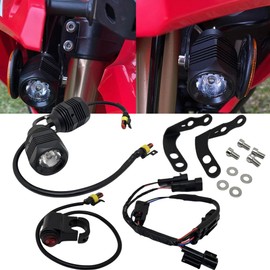 FENGYEMOTO Compatible for CRF300L Rally / CRF250L Rally (21- UP) Motorcycle Auxiliary Driving LED Light Kit W/Mount Brackets Wire Harness