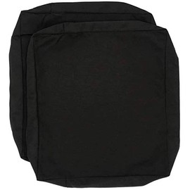 skyfiree Outdoor Cushion Covers 2 Pack 22"x20"x4" 600D Patio Chair Cushion Covers Replacement Outdoor Pillow Seat Cover Washable Black ONLY COVERS