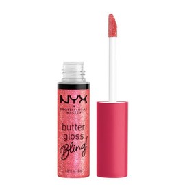 NYX Professional Makeup Butter Gloss Bling Tono She Got Money (rosa), 8ml - Brillo labial con un toque ligero de color y mucho brillo, labios...      
