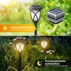 BYCRAY Juego de 6 luces solares para caminos de jardín,