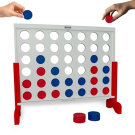 Bolaball Giant Wooden 4-in-a-Row Game – 3.2FT Jumbo Connect Game for Kids & Adults, Indoor & Outdoor Fun, Durable Design for Family Gatherings, BBQs, Parties & More