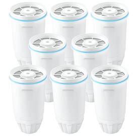 8 Pack Water Filter Replacement for Zero Water, New Resin Filtration System 0 TDS 0 Leak, Compatible with Zero Water Pitcher and Dispenser, Reduce Lead/Chromium/PFOA/PFOS by TOMOON