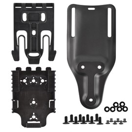 QLS Quick Locking System Kit,Drop Leg Holster Adapter,Mid Ride Belt Loop with Locking Fork and Receiver Plate Tactical Police Gear