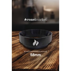 roastmarket Dosing Ring Black (58 mm) – Portafilter Dosing Ring Magnetic – Coffee Dosing Ring for Clean Dosing of Coffee Powder – Dosing Funnel Washable & Rustproof – Barista Accessories